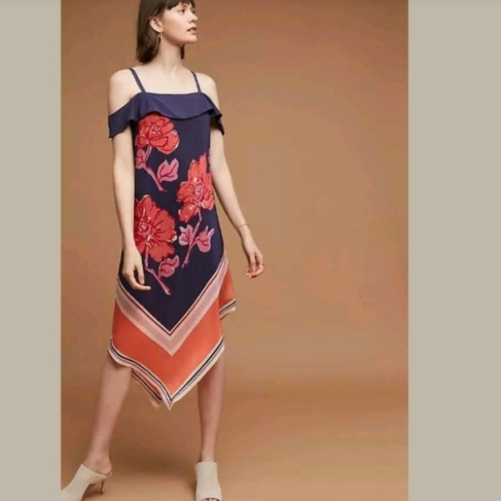 100% Silk Anthropologie Floral Tilda Dress